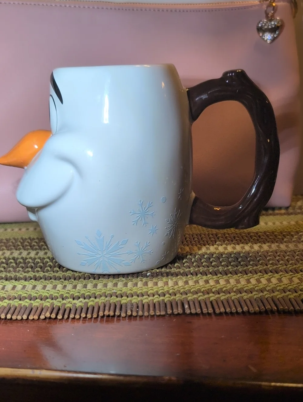 Disney Olaf Ceramic Mug with Orange Carrot Nose